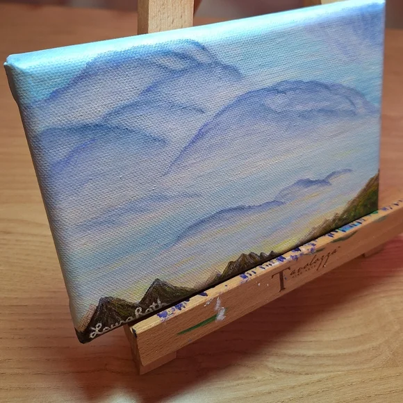 Floating Cloud Mountainside Hand-painted Canvas - Picture 6 of 8